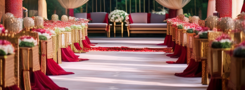 Elegant Amalfi wedding setup with seaside altar and floral chandeliers